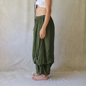 Jaded Gypsy -  Olive Green Balloon Harem Pants